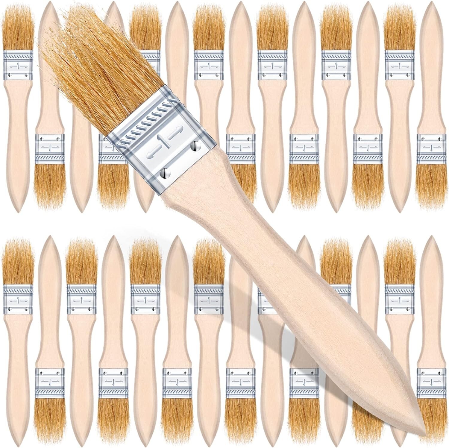 100 Pcs 1 Inch Chip Paint Brushes Bulk Small Paint Brush Brick Stain