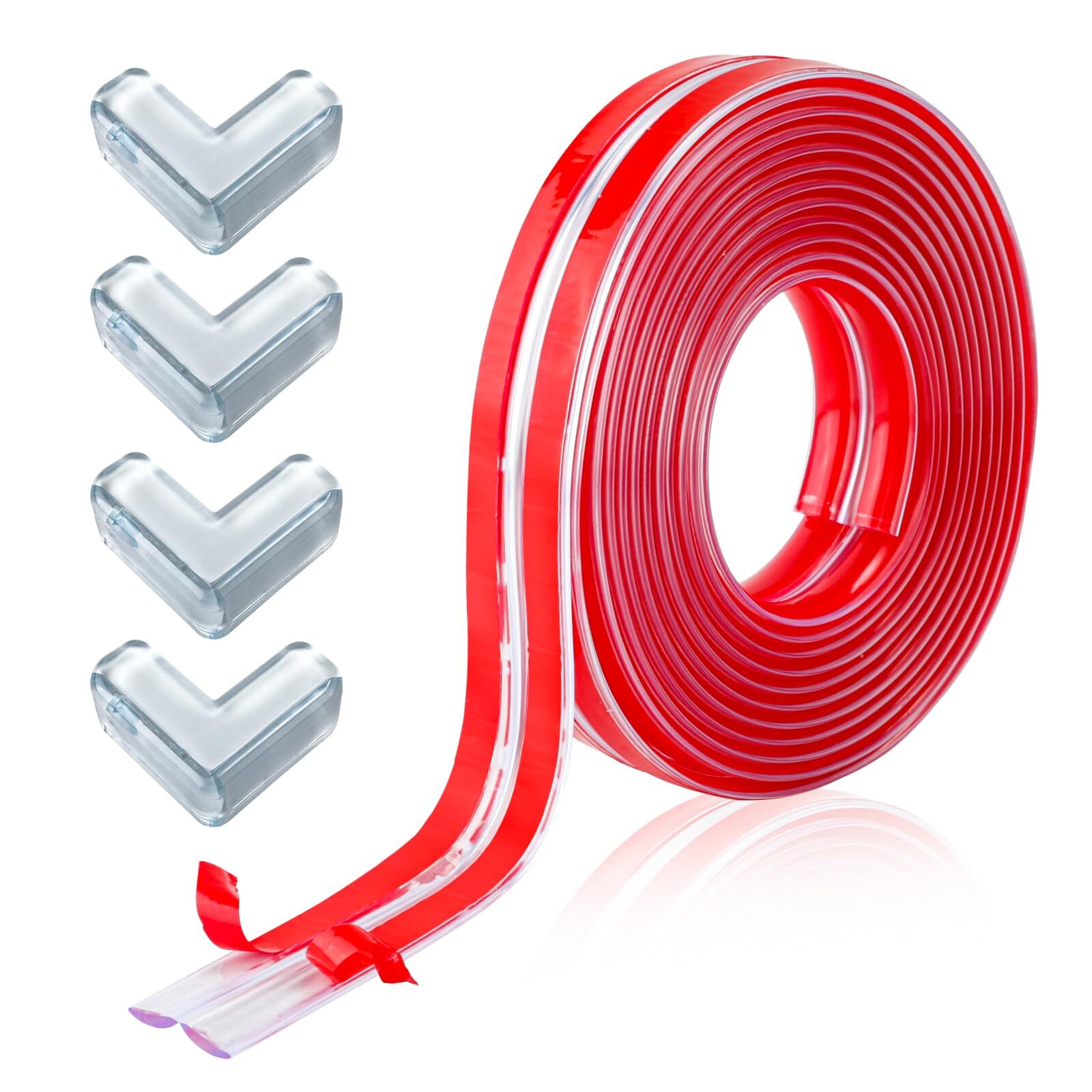 9.8ft Baby Proof Edge Protector with 4pcs Corner Protectors, Transparent Furn...