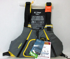 Onyx MoveVent Dynamic Life Jacket - XL/2XL Gray/Yellow - New-with-tags