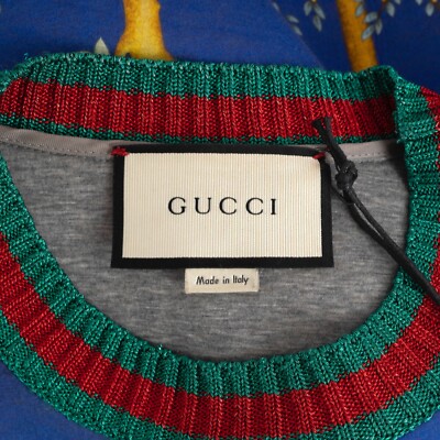 70762 auth GUCCI multicolor cotton 2016 CRYSTAL NIGHT GARDEN