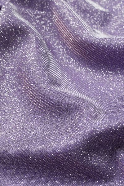 H&M Lilac Purple And Silver Glitter Shimmery Mini Ruffle Dress Size XS |  eBay UK