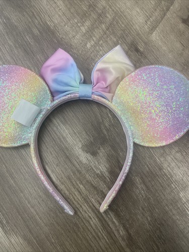 Disney Minnie Mouse ears headband Glitter Rainow preowned - Picture 5 of 8