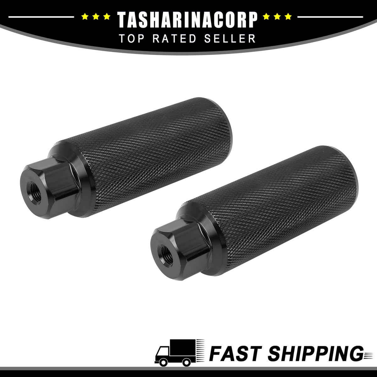 Piece of Aluminum Axle Rear Foot Pegs Footrests for BMX MTB Bike