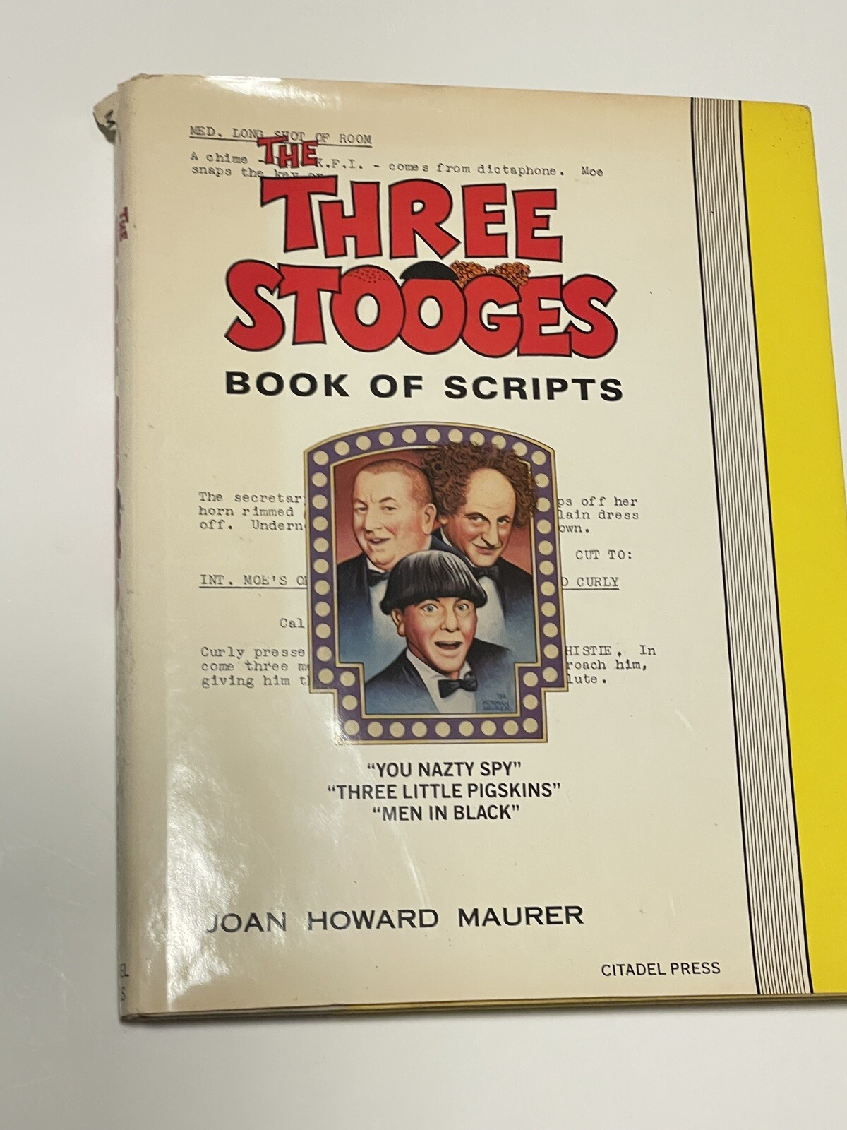 THE THREE STOOGES -  Book of Scripts - Hardcover by Joan Howard Maurer-Signed