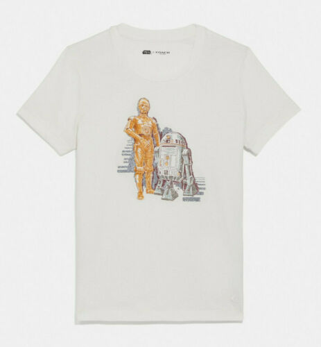 Coach Women's X Star Wars C-3PO R2-D2 Tee T-Shirt - White (Small)  193971365640 | eBay