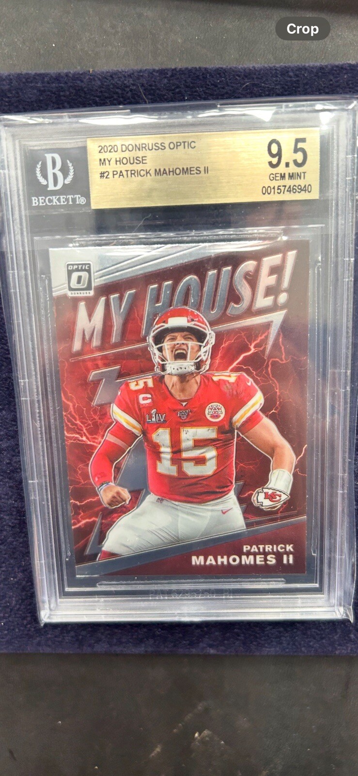 2020 Panini Donruss Optic Patrick Mahomes My House BGS 9.5 Chiefs Gem Mint