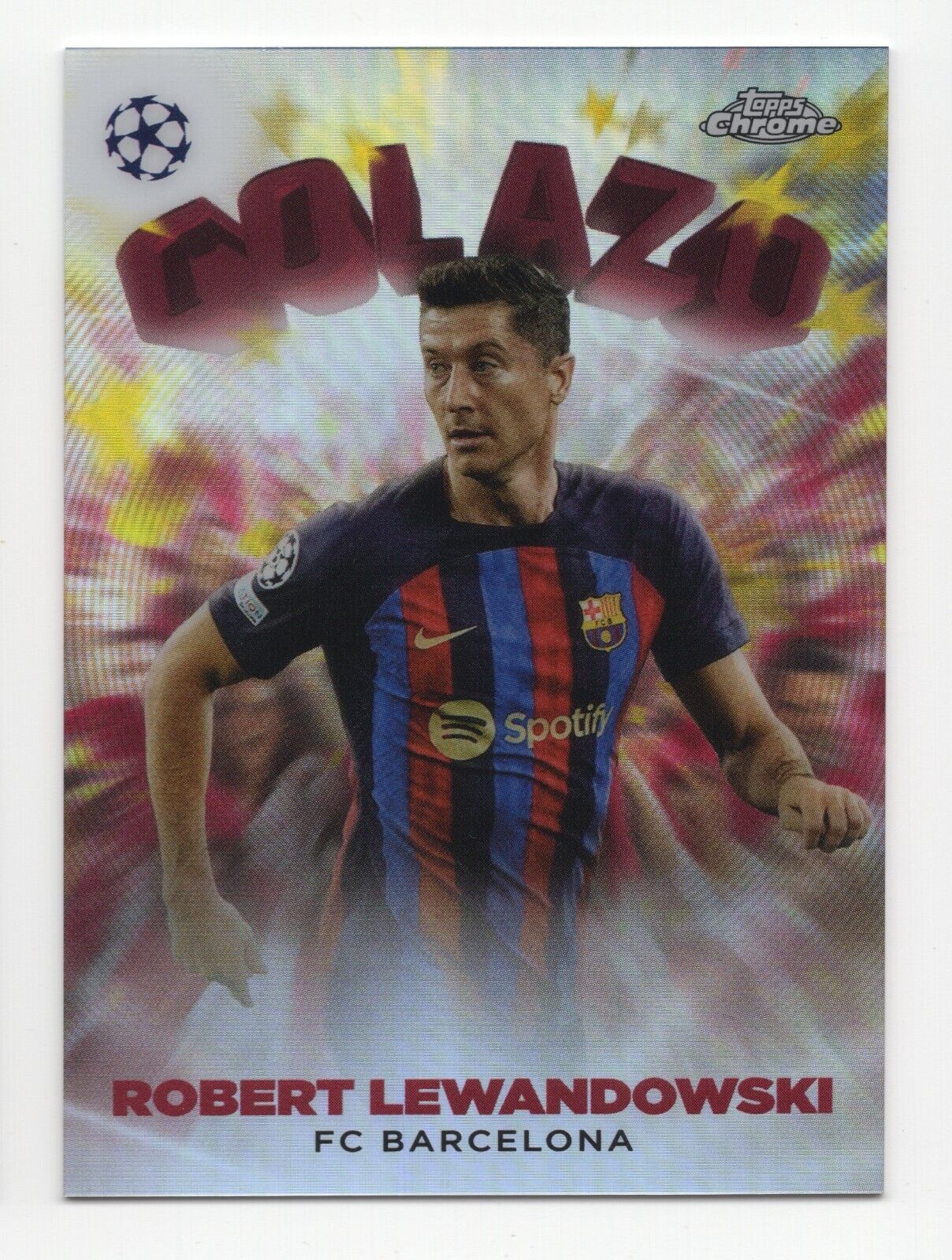 2023 Topps Chrome ROBERT LEWANDOWSKI #G-6 UEFA Champions League