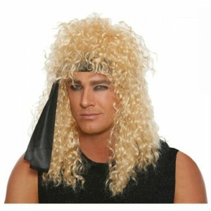 80s Rock Star Wig Adult Glam Hair Band Costume Halloween Fancy