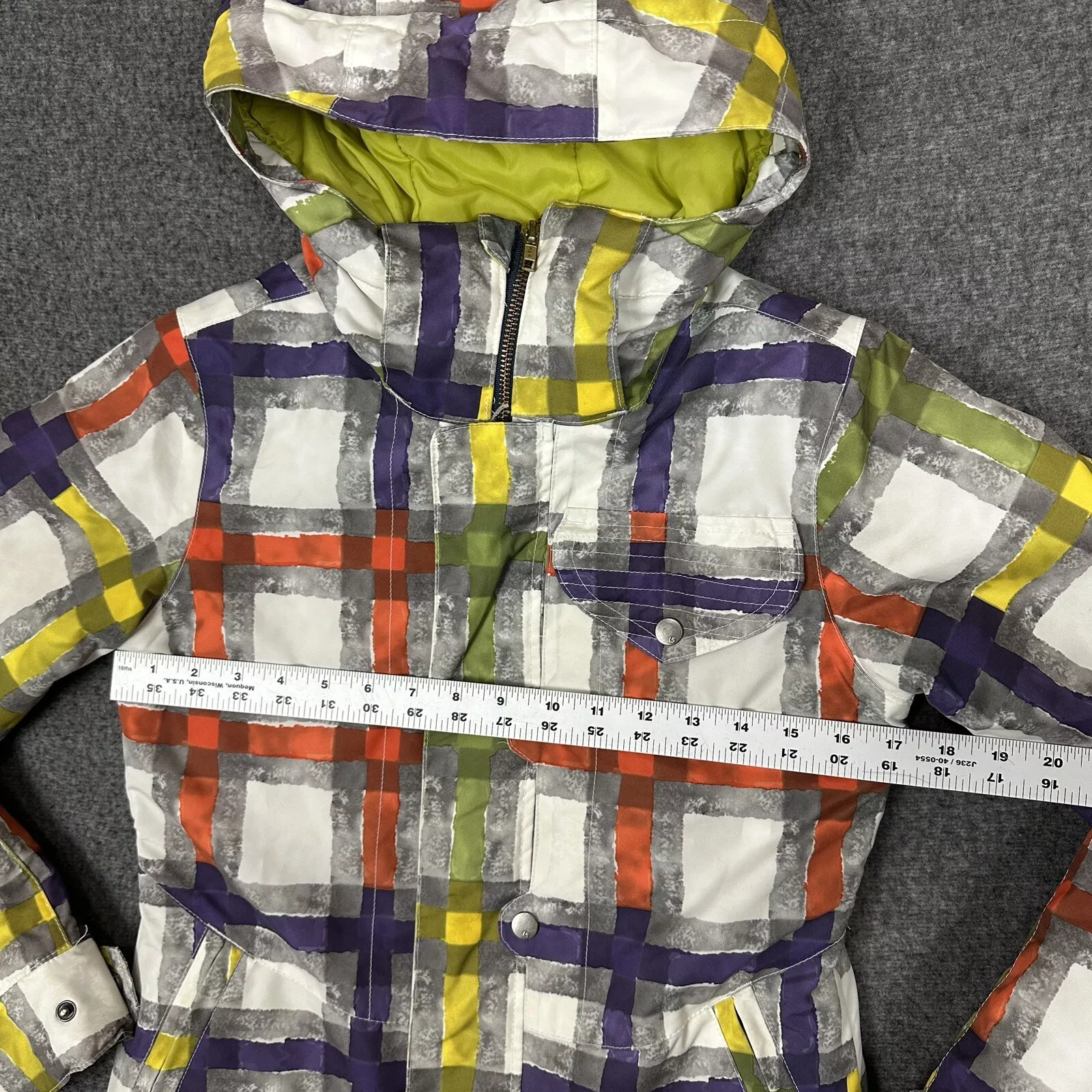 burton cool flavors dryride snowboarding ski plaid aop jacket