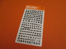 DECADRY N  39 RUB-ON BLACK LETTERS  NUMBERS TRANSFER 24pt-0.276 inch-7mm NEW