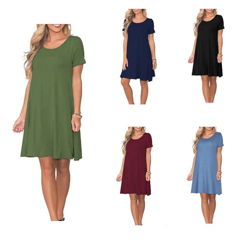 T Shirt Dresses Short Sleeve Dress 