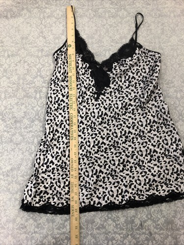 Victoria Secret Silk Nightie Womens Medium Animal Print Sheer Lace Negligee - Picture 10 of 11