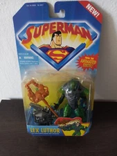 1996 Kenner Superman Lex Luthor With Kryptonite Armor And Launcher Action Figure