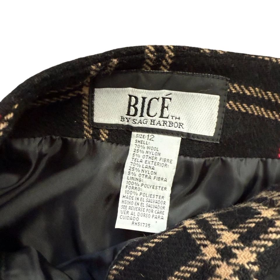 Falda manta a cuadros envolvente sintética de lana forrada Bice Sag Harbor para mujer 12 Foto 2 de 4
