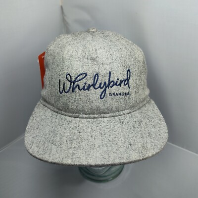 Whirlybird Granola Script Promo Hat Cap Wool Blend Snapback Pukka Flat Brim