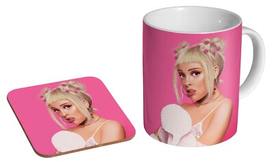 Doja Cat Artwork Pink - Coffee / Tea Mug And Coaster Gift Set