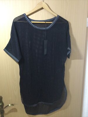 Karl Lagergeld Netzhemd   Damen Blusenshirt Gr.M   Maxi T- Shirt NEU