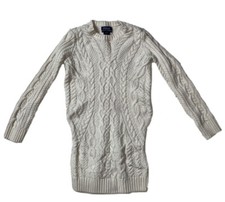 Preowned- Polo Ralph Lauren Wool Blend Cable Knit Sweater Dress Girls Size S/7 