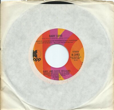 Andy & David Williams:Baby love/I don't know why (I just do):US Kapp