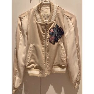 maje satin bomber jacket