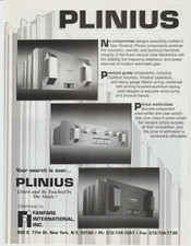 1996 Plinius Print Ad 8"x10.75" SA-100 SA-250 Amplifiers Preamplifiers NZ