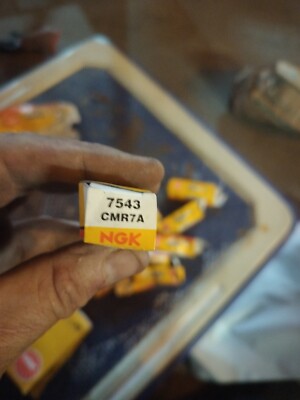 4 Candele Motosega NGK 7543 CMR7A Con Resistenza Per Tosaerba E Decespugliatori