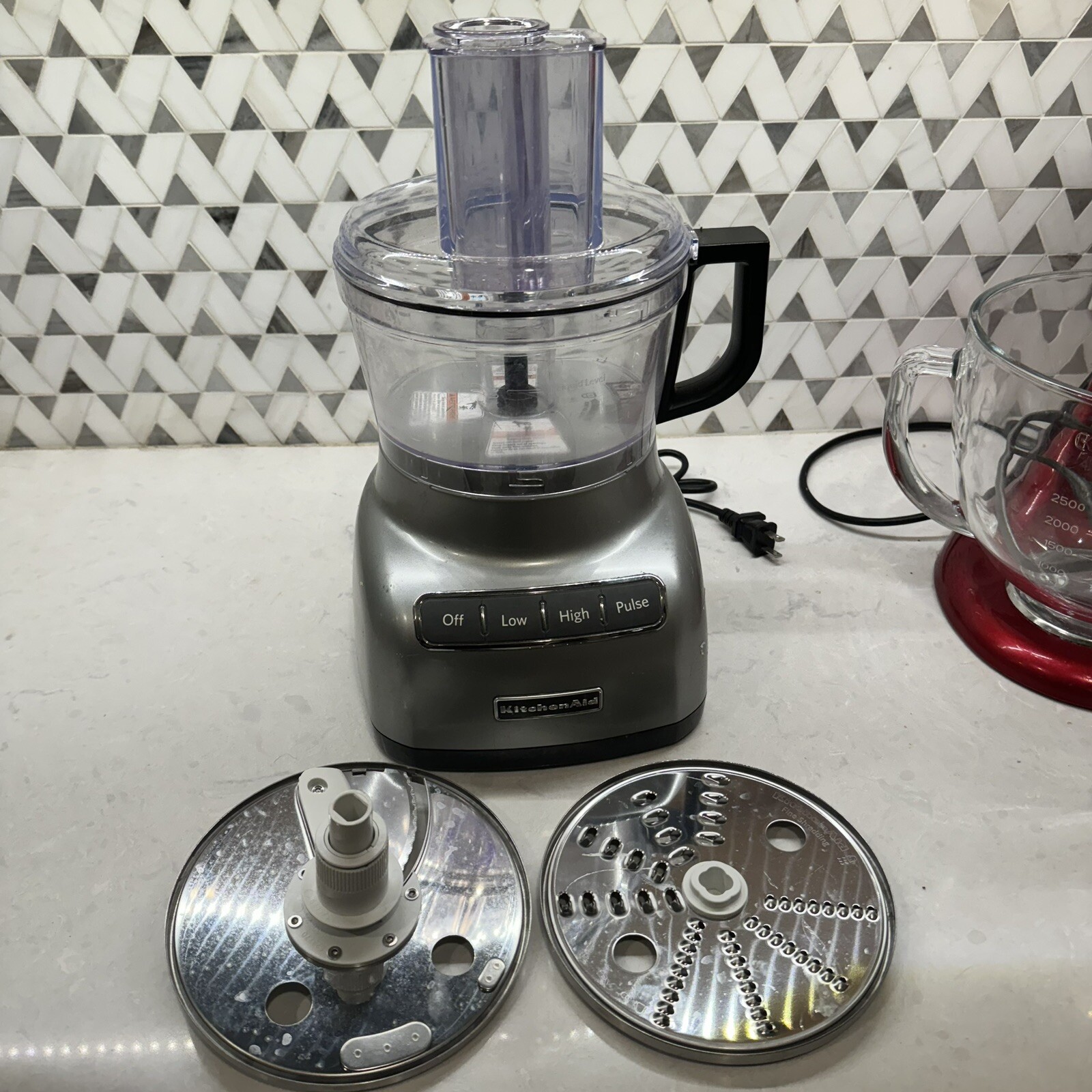 KitchenAid KFP0711CU Food Processor 7-Cup Contour Silver with Accessories