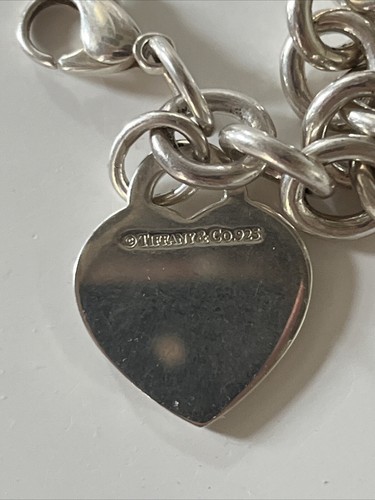 Tiffany & Co Please Return to Tiffany Heart Tag Bracelet 7 1/4 Inch - Picture 2 of 6