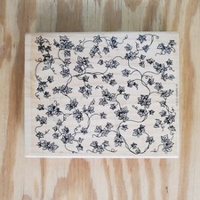 Stampin Up Rubber Stamps 2000 Large Ivy Background Block B/C