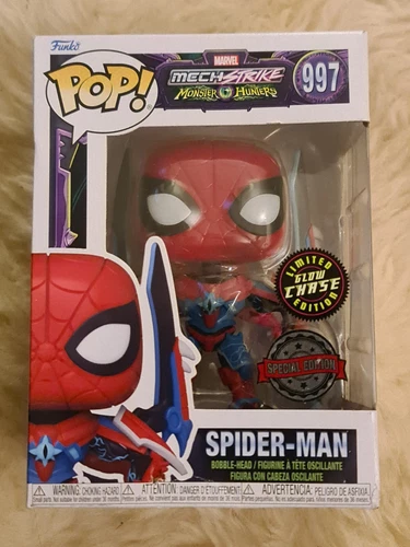 Funko Pop #997 Spider-Man Mech Strike Monster Hunters Glow Chase Edición Especial