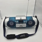 Vintage JVC RV-B550 CD Portable Boombox Blue CD, Tape, & Tuner AUX Works *READ*