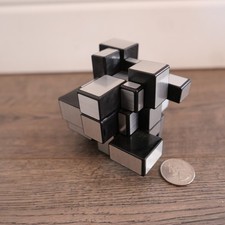 Rubiks Cube 3x3x3 Bukefuno QY Toys Miroir 3x3 - Cube Vitesse Miroir Argenté 3x3x3 - Puzzle Magique Forme Changeante