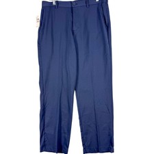 IZOD Golf Pants Mens 32x30 Blue Slim Fit Stretch Wicking Performance Khakis