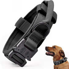 Adjustable Military Training Dog Collar with Control Handle Heavy Quick Release