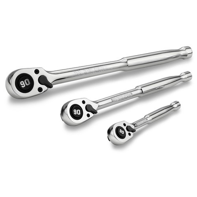 #ad WORKPRO 3 Piece Low Profile Drive Ratchet 1 4quot; 3 8quot; 1 2quot; 90 Tooth Ratchet Wrench $35.99