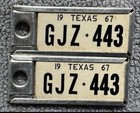 1967 Texas DAV Tag Keychain License Plates — photo 1
