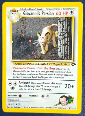 Pokemon Giovanni's Persian Holo - Gym Challenge (8/132) ENG