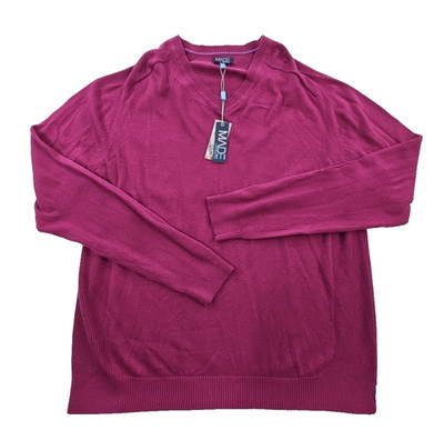 Made Cam Newton V-Neck Long Sleeve Sweater Men's XL Pomegranate NEW Luxe NWT