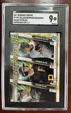 Marketplace image: 2017 Bowman Chrome Keller Newman Meadows Talent Pipeline Superfractor 1/1 SGC 9