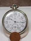 Working Antique 1910 Omega Pocket Watch Damages Case
