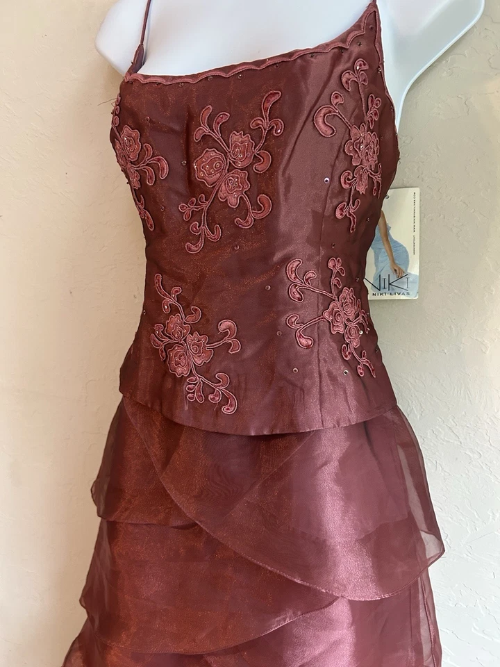 Vintage Y2K Niki Livas Formal Gown 12 NWT Prom Hoco Fairy Fairytale Princess - Image 4 of 4