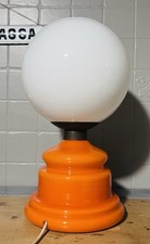 Lampada In Vetro Opalino Arancione Stile Carlo Nason X Mazzega Anni 70 Vintage 