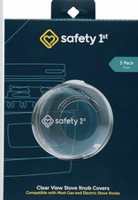 Safety 1st Child Proof Clear View Stove Knob Covers Set of 5 New