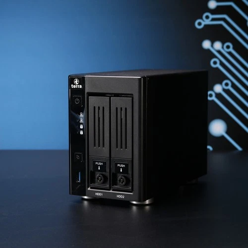 Terra N2810PRO // 2-Bay NAS // 2x Gb LAN, 3x USB-A 3.0