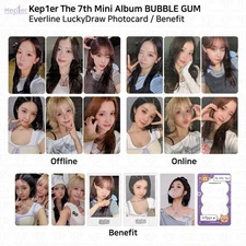 Kep1er The 7th Mini Album Bubble Gum Everline LuckyDraw Photocard Offline Online