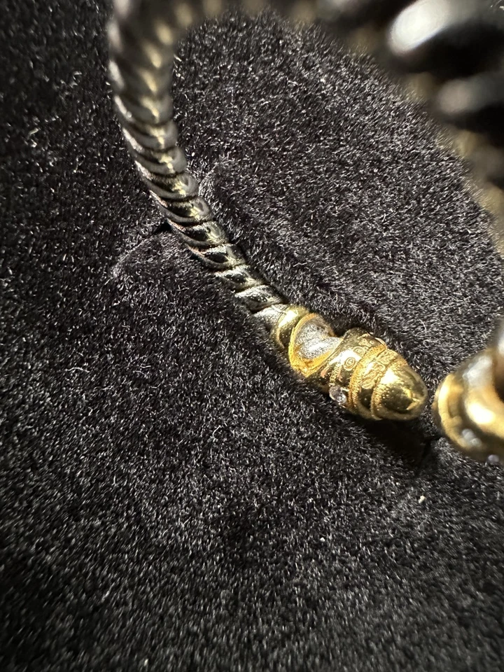 Anillo David Yurman Pequeño Helena Plata de Ley 925 / 18KT y Diamantes Talla 7 Foto 4 de 4