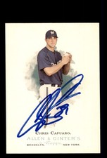 Signed Baseball Card Auto 2006 Topps Allen & Ginter #166 Chris Capuano Brewers