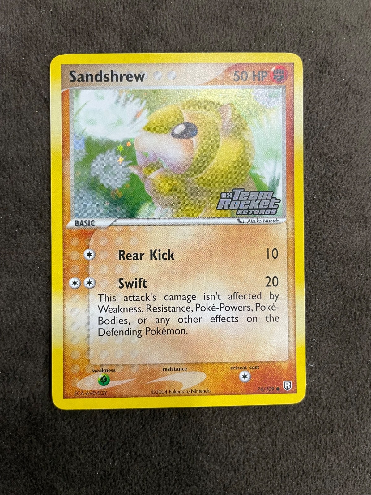 Sandshrew Team Rocket Returns Stamped 74/109 Reverse Holo NM