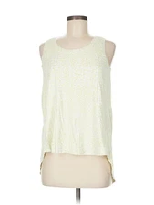 H By Halston Women Yellow Sleeveless Top M