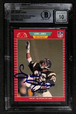 Lionel James Chargers Signed 1989 Pro Set Chargers Card Beckett Auto 10